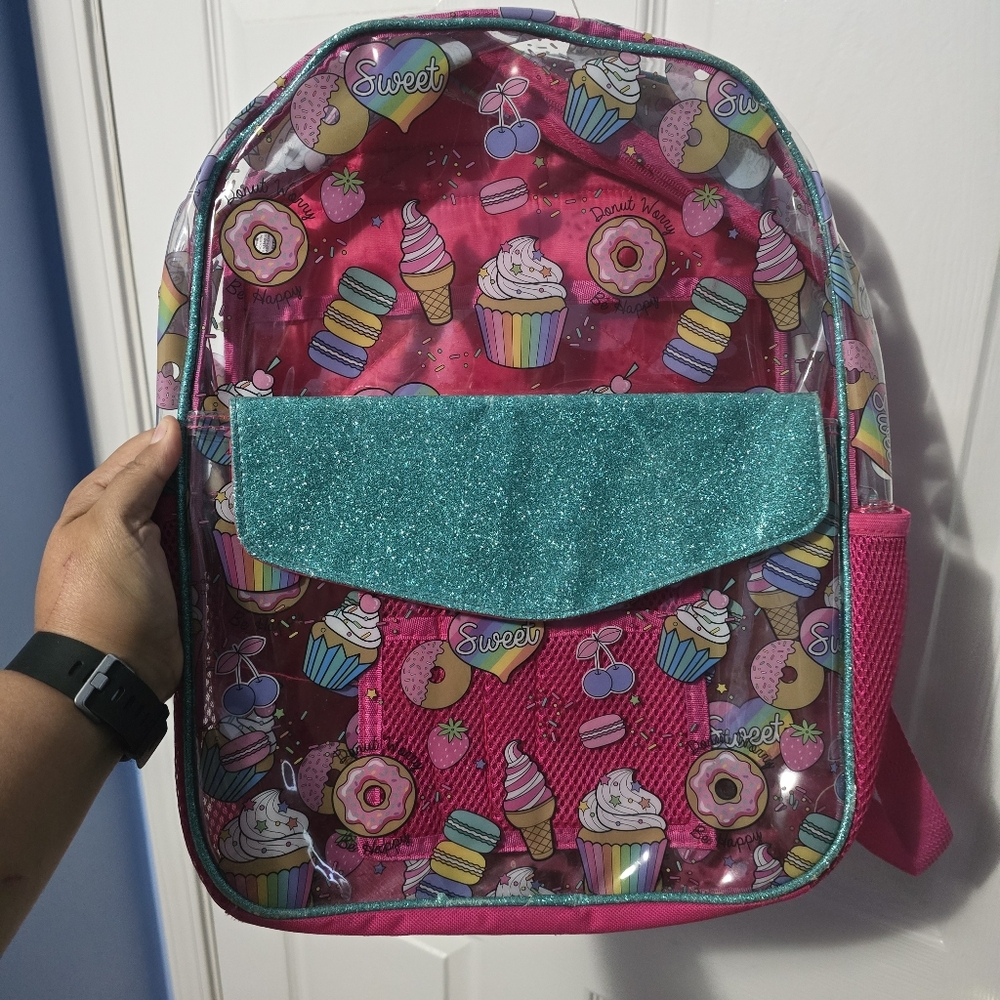 Wonder Nation Clear Pink Sweets Backpack